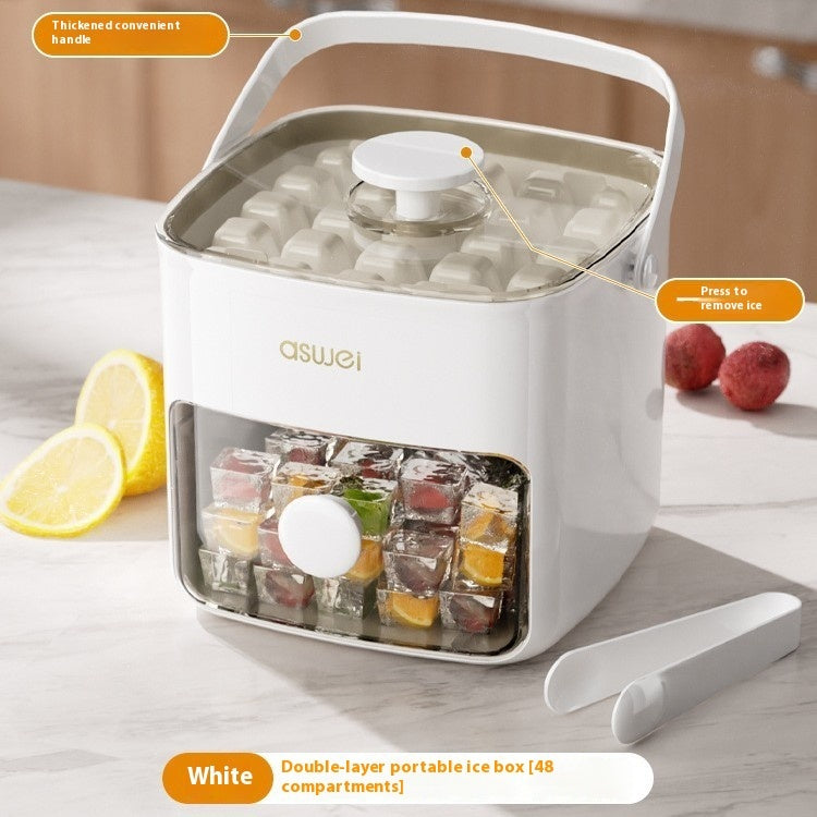 Large Capacity Ice Storage Household Food Grade Pressing Ice Cube Mold Ice Maker